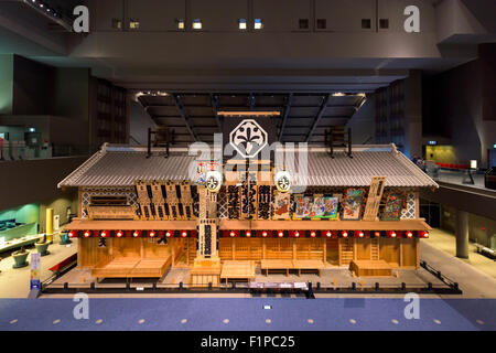 Historisches Gebäude Erholung von Nakamura Theater im Edo Museum in Tokio, Museum. Stockfoto