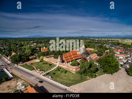 Wat Lampang Luang Tempel aus Draufsicht, Lampang, Thailand Stockfoto