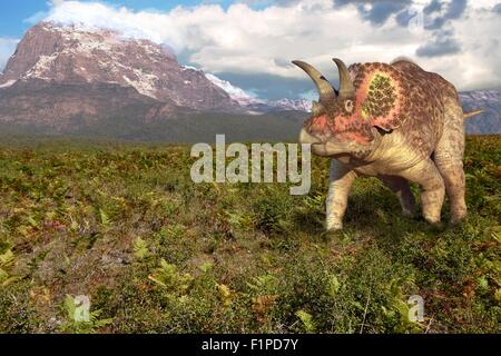 Triceratops Dinosaurier, Computer Bild. Stockfoto