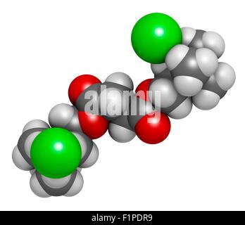 Suxamethonium Chlorid (Succinylcholin) Muskel entspannende Wirkstoffmolekül Atome sind als Kugeln mit konventionellen vertreten Stockfoto