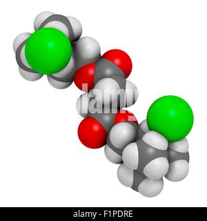 Suxamethonium Chlorid (Succinylcholin) Muskel entspannende Wirkstoffmolekül Atome sind als Kugeln mit konventionellen vertreten Stockfoto