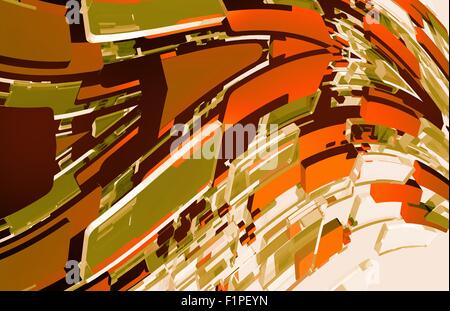 Bräunlich-grüne abstrakten Hintergrund-Design. Wellige Formen Hintergrund Stockfoto