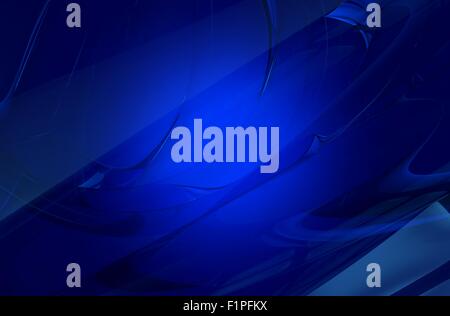 Abstrakte Glas tiefblauen Elegant Modern. 3D generierte eleganten dunkelblauen Hintergrund. Stockfoto