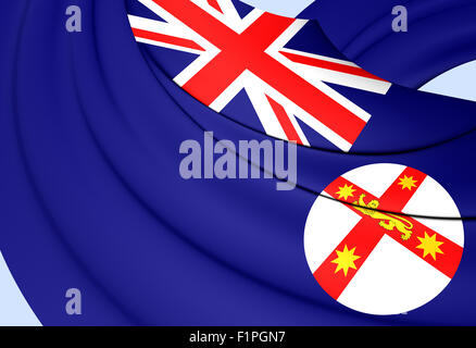 Flagge von New South Wales, Australien. Hautnah. Stockfoto