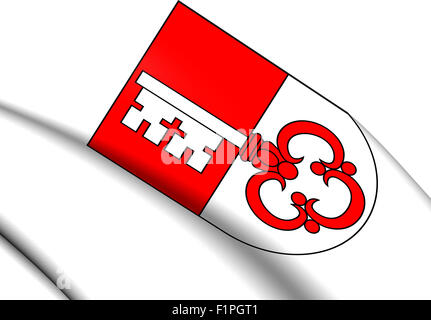 Wappen von Obwalden, Schweiz. Hautnah. Stockfoto