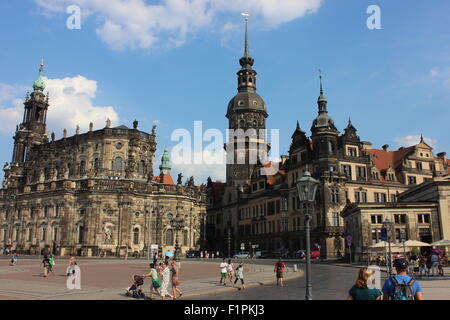 Stadtplatz in Dresden, Deutschland Stockfoto