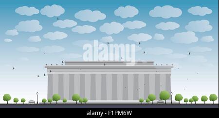 Abraham Lincoln Memorial in Washington DC USA Vektor-illustration Stock Vektor