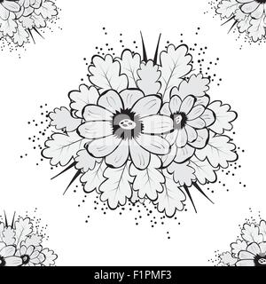 Abstrakte schöne nahtlose Muster mit floraler Hintergrund Stock Vektor