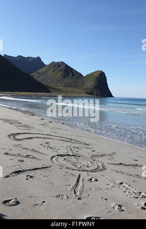 Unstad, Lofoten Inseln, Norwegen Stockfoto