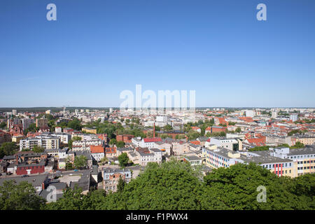 Stadt Bydgoszcz in Polen, Ansicht von oben. Stockfoto