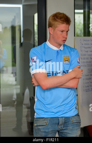 Manchester, UK. 31. August 2015. Manchester City-Neuling Kevin De Bruyne im Trikot © Action Plus Sport/Alamy Live News Stockfoto