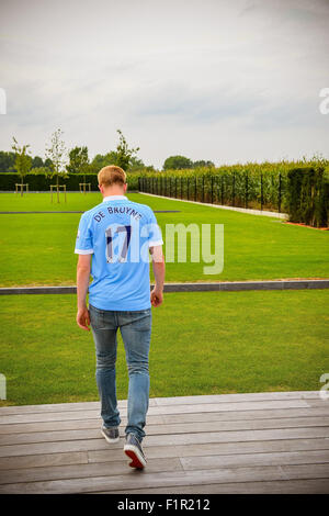 Manchester, UK. 31. August 2015. Manchester City-Neuling Kevin De Bruyne im Trikot © Action Plus Sport/Alamy Live News Stockfoto