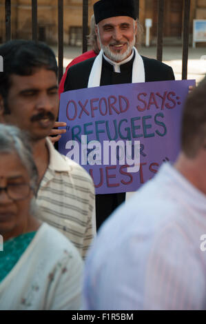 Oxford, Oxfordshire, Vereinigtes Königreich. 6. September 2015, Hunderte zukunftsorientierter Flüchtling Protest in Oxford. Bildnachweis: Stanislav Halcin/Alamy Live-Nachrichten Stockfoto