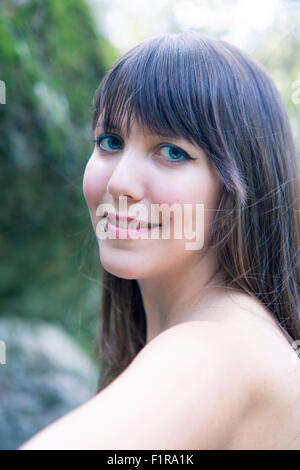 Einer attraktiven jungen kroatischen Frau aus Korcula in Dalmatien Stockfoto