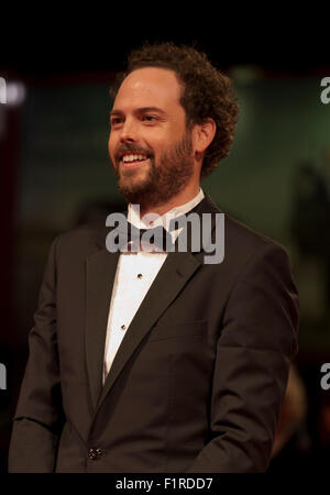 Venedig, Italien. 05. Sep, 2015. Director Drake Doremus bei der Gala screening für den Film gleich auf dem 72. Venedig Film-Festival, Samstag, 5. September 2015, Venedig Lido, Italien. Bildnachweis: Doreen Kennedy/Alamy Live-Nachrichten Stockfoto