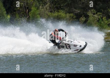 Jet Ski-Rennen in Markham Park. Sunrise, Florida. Stockfoto