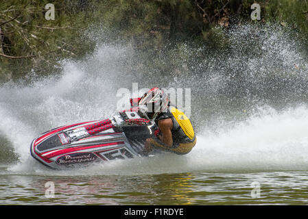 Jet Ski-Rennen in Markham Park. Sunrise, Florida. Stockfoto