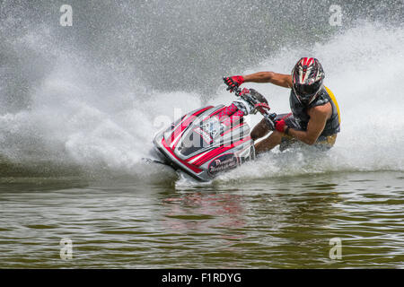 Jet Ski-Rennen in Markham Park. Sunrise, Florida. Stockfoto