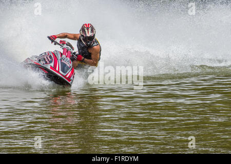 Jet Ski-Rennen in Markham Park. Sunrise, Florida. Stockfoto