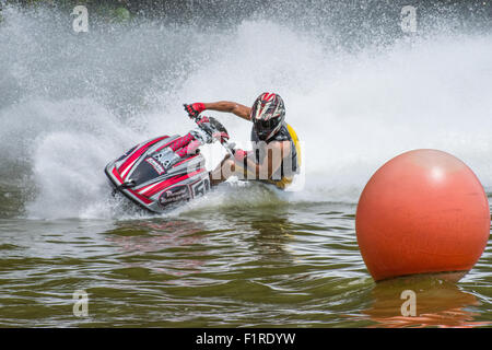 Jet Ski-Rennen in Markham Park. Sunrise, Florida. Stockfoto