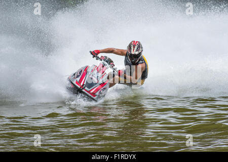 Jet Ski-Rennen in Markham Park. Sunrise, Florida. Stockfoto