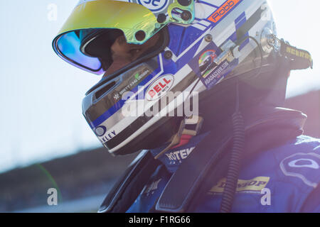 Rockingham Speedway, UK. 6. Sep, 2015. Robb Holland und handliche Motorsport bei der Vorschau für den Dunlop MSA British Touring Car Championship auf dem Rockingham Speedway am 6. September 2015 in CORBY, Großbritannien Credit: Gergo Toth/Alamy Live News Stockfoto