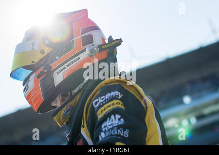 Rockingham Speedway, UK. 6. Sep, 2015. Adam Morgan und WIX Racing bei der Vorschau für den Dunlop MSA British Touring Car Championship auf dem Rockingham Speedway am 6. September 2015 in CORBY, Großbritannien Credit: Gergo Toth/Alamy Live News Stockfoto