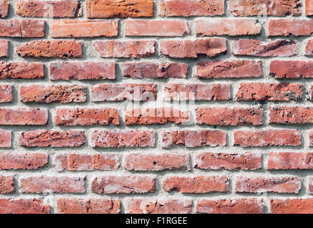 Grunge Hintergrund gemacht aus rotem Ziegelstein Stockfoto