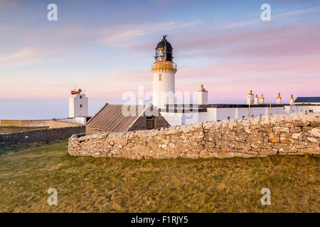 Dunnethead Leuchtturm, Dunnet Head nördlichsten Punkt von Festland Großbritannien, Caithness, Highland, Schottland, Vereinigtes Königreich, Eu Stockfoto