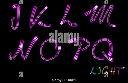 Neon-Buchstaben Stock Vektor