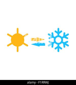 Logo des Symbol Klimabilanz, isoliert auf weißem Hintergrund Stock Vektor