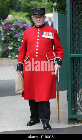 LONDON, UK, 8. Juli 2015: Chelsea Rentner gesehen bei den Wimbledon Championships 2015 Stockfoto