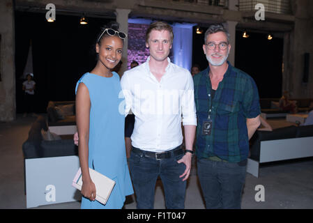 Eröffnung des Zalando Fashion House kuratiert von nicht nur ein Label bei Mercedes-Benz Fashion Week Frühjahr/Sommer 2016 Featuring: Sara Nuru, David Schneider, Karsten Hendrik wo: Berlin, Deutschland: 6. Juli 2015 Stockfoto