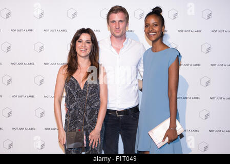 Eröffnung des Zalando Fashion House kuratiert von nicht nur ein Label bei Mercedes-Benz Fashion Week Frühjahr/Sommer 2016 Featuring: Sara Nuru, Natalia Avelon, David Schneider Where: Berlin, Deutschland: 6. Juli 2015 Stockfoto