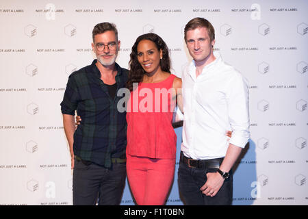 Eröffnung des Zalando Fashion House kuratiert von nicht nur ein Label bei Mercedes-Benz Fashion Week Frühjahr/Sommer 2016 Featuring: Barbara Becker, Karsten Hendrik, David Schneider Where: Berlin, Deutschland: 6. Juli 2015 Stockfoto