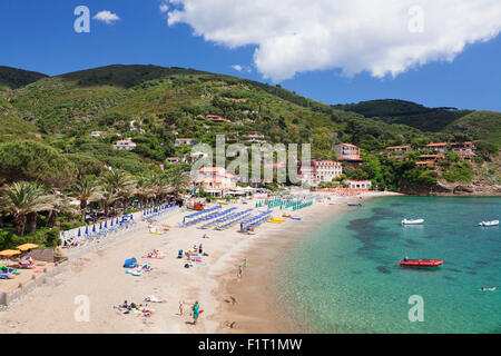 Morcone Strand, Golfo Stella, Insel Elba, Provinz Livorno, Toskana, Italien, Europa Stockfoto