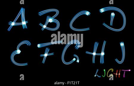 Neon-Buchstaben Stock Vektor
