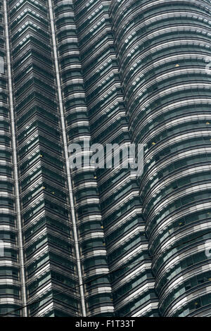 Petronas Twin towers, Nahaufnahme, Kuala Lumpur, Malaysia, Südostasien, Asien Stockfoto