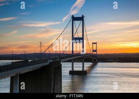 Alte (erste) Severn Brücke, Avon, England, Vereinigtes Königreich, Europa Stockfoto