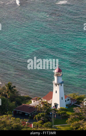 Diamond Head Lighthouse, Honolulu, Oahu, Hawaii, Vereinigte Staaten von Amerika, Pazifik Stockfoto