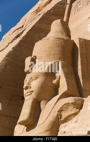 Ramses II, Sonne-Bügel, Abu Simbel, UNESCO World Heritage Site, Ägypten, Nordafrika, Afrika Stockfoto