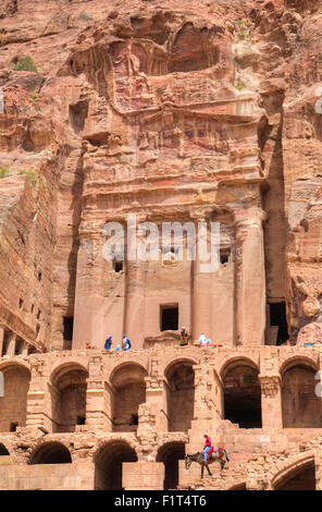 URN-Grab, Königsgräber, Petra, UNESCO World Heritage Site, Jordanien, Naher Osten Stockfoto