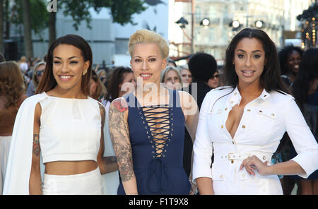 LONDON, UK, 30. Juni 2015: Stooshe besuchen den Magic Mike: XXL - britischen Filmpremiere, Leicester Square in London Stockfoto