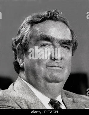 Denis Winston Healey Lord Healey britische Labour-Politiker 1984 Bild von David Cole aus dem Archiv des Pressedienstes Portrait Stockfoto