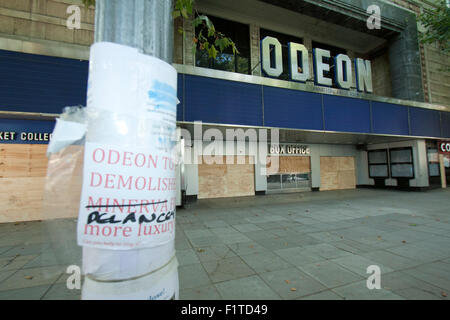 Kensington, London, UK. 7. September 2015.  Das berühmte Odeon Kensington Kino mit Abriss von bedrohten entwickeln Delancey und Gesichter Opposition von Naturschützern darunter britische Schauspielerin Kate Winslet Credit: Amer Ghazzal/Alamy Live-Nachrichten Stockfoto