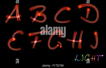 Neon-Buchstaben Stock Vektor