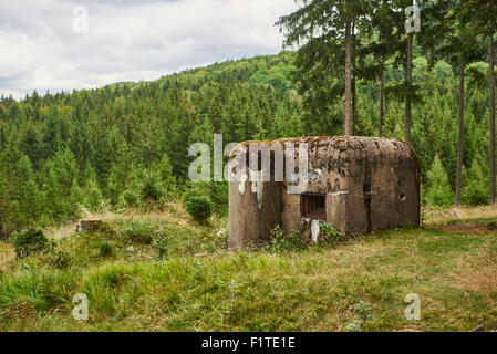 Ropik Bunker - tschechoslowakischen - Deutschland Grenzanlagen Stockfoto