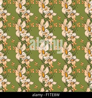 Nahtlose Blumenmuster Stock Vektor