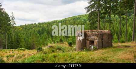 Ropik Bunker - tschechoslowakischen - Deutschland Grenzanlagen Stockfoto