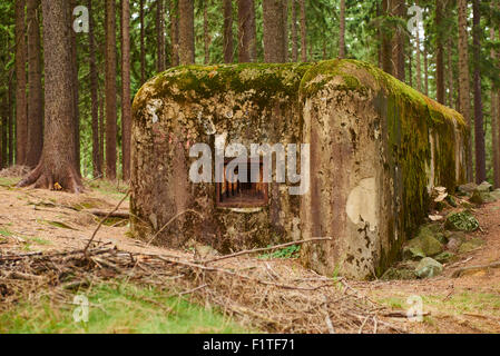 Ropik Bunker - tschechoslowakischen - Deutschland Grenzanlagen Stockfoto